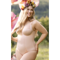 Ulla Ella body B t/m G omvang 75 t/m 120,biscuit (huid) en perzik 