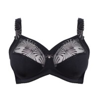 Ulla Emily bh zonder beugel D t/m L, 75 t/m 120, zwart