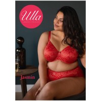Ulla Jasmin gladde bh K en L  omvang 70 t/m 90,rood