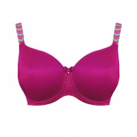 Ulla Meghan bh padded  H, I, K en L  omvang 70 t/m 110, pink met gekleurde bandjes
